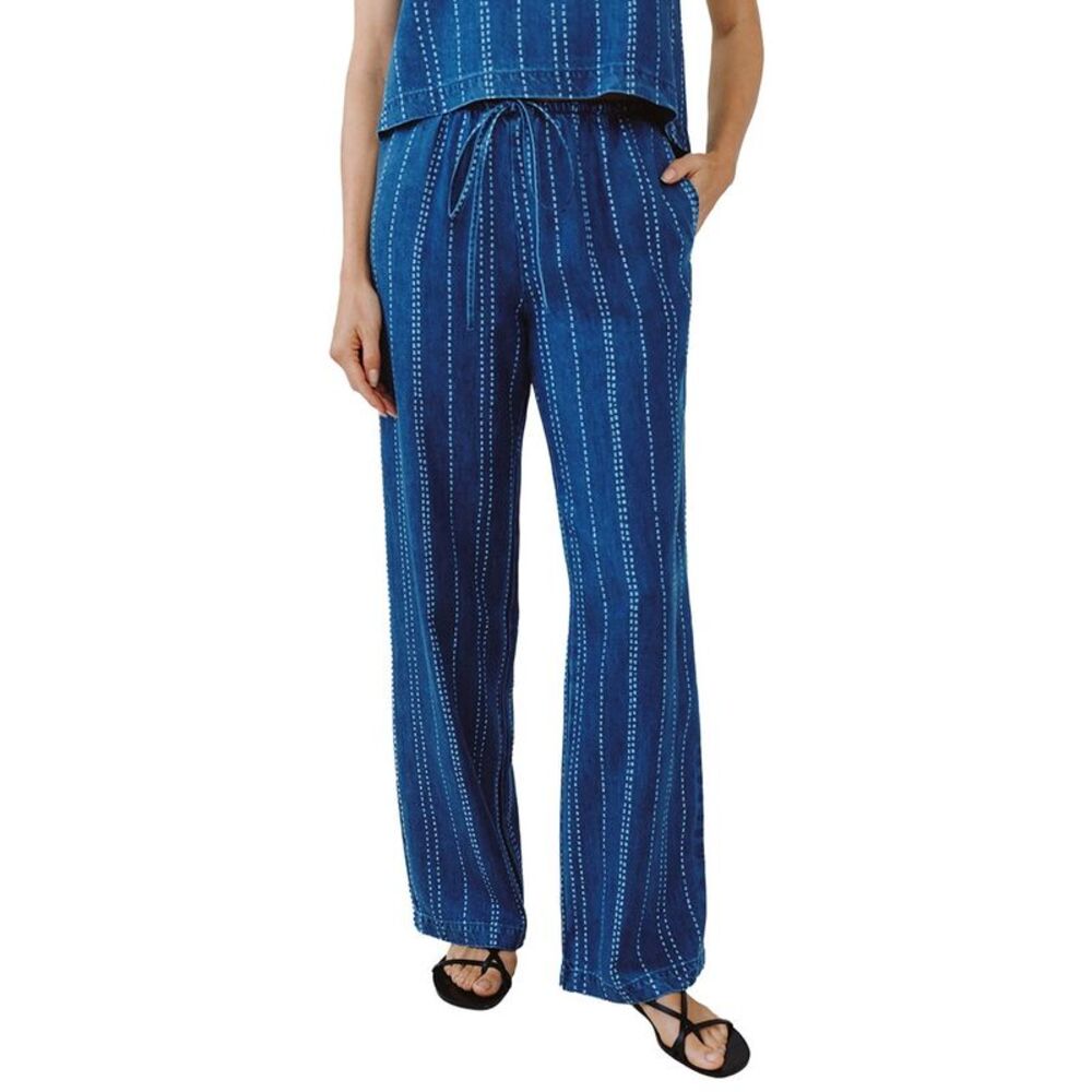 Bella Dahl Womens  Drawstring Pant, Blue